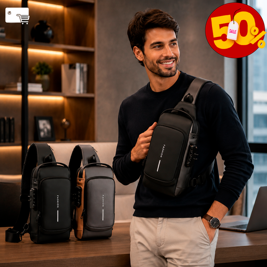 Cartera Bandolera Antirrobo para Hombres