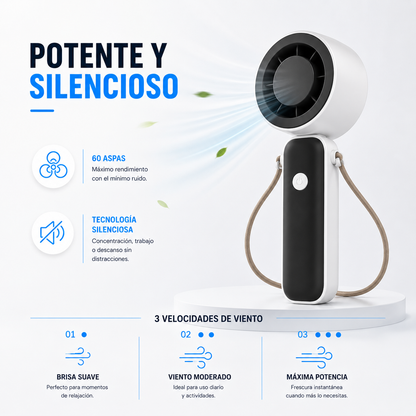 GLOWBREEZE™ | Ventilador Portátil de Refrigeración