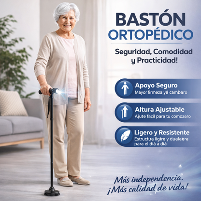 Seguridad y Comodidad al Caminar – Bastón Ajustable LED