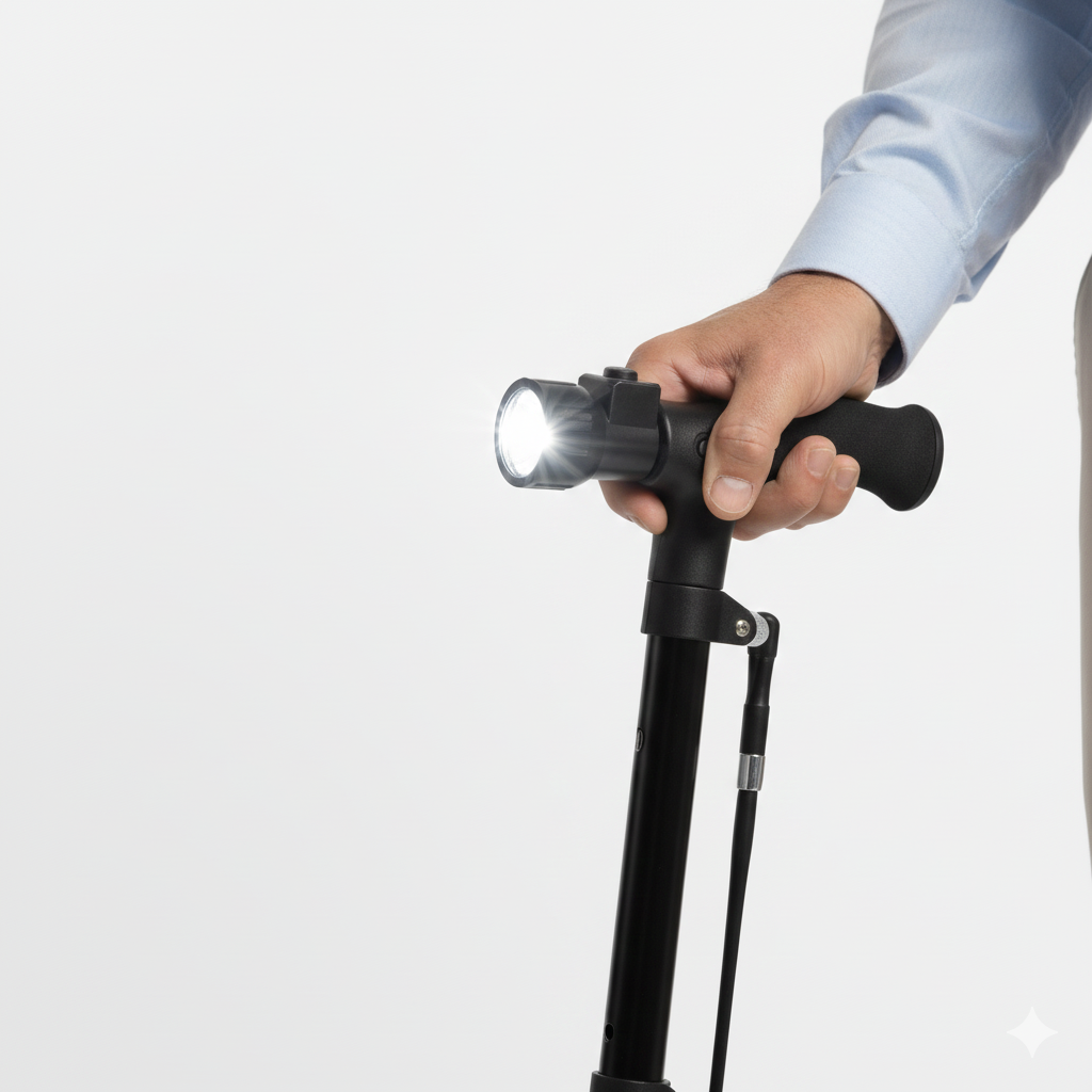 Seguridad y Comodidad al Caminar – Bastón Ajustable LED