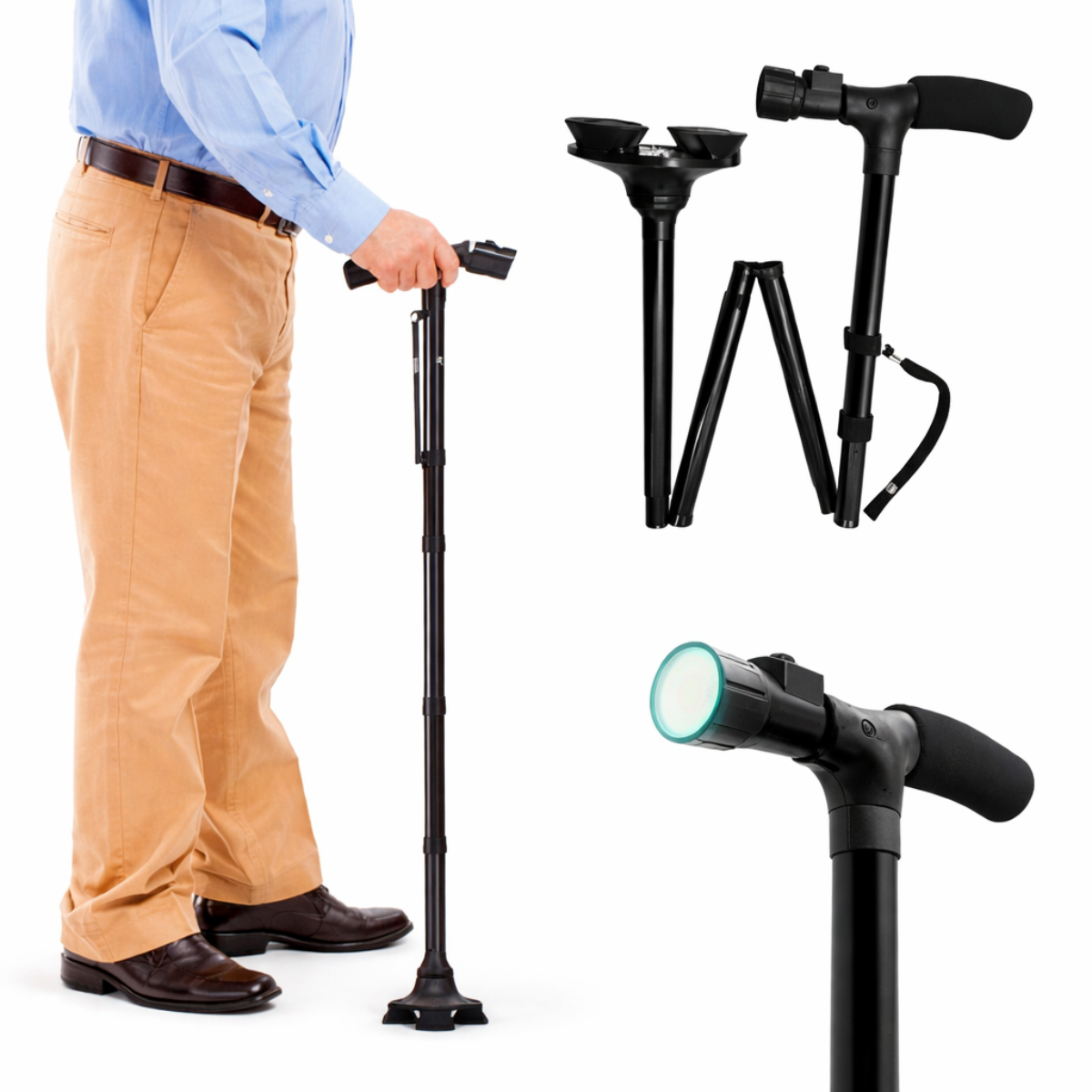 Seguridad y Comodidad al Caminar – Bastón Ajustable LED