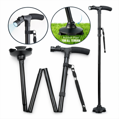 Seguridad y Comodidad al Caminar – Bastón Ajustable LED